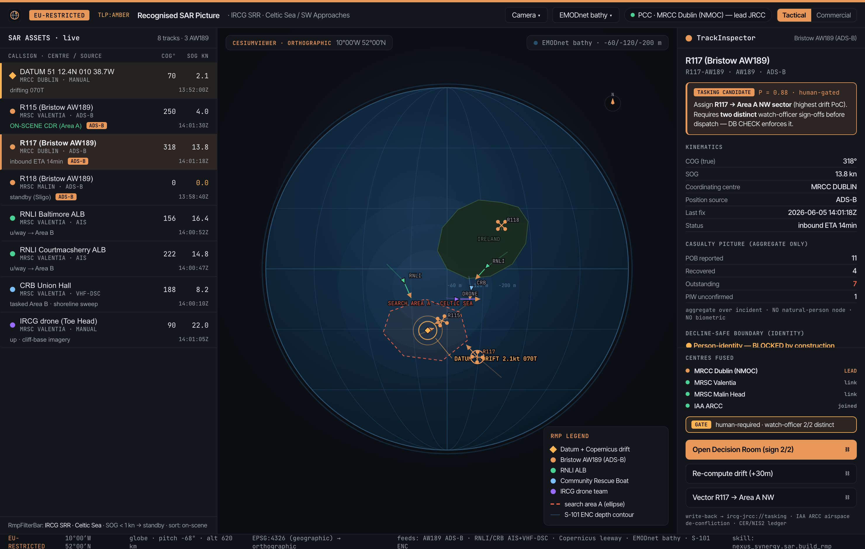 Irish Coast Guard · Recognised maritime picture (globe_rmp)